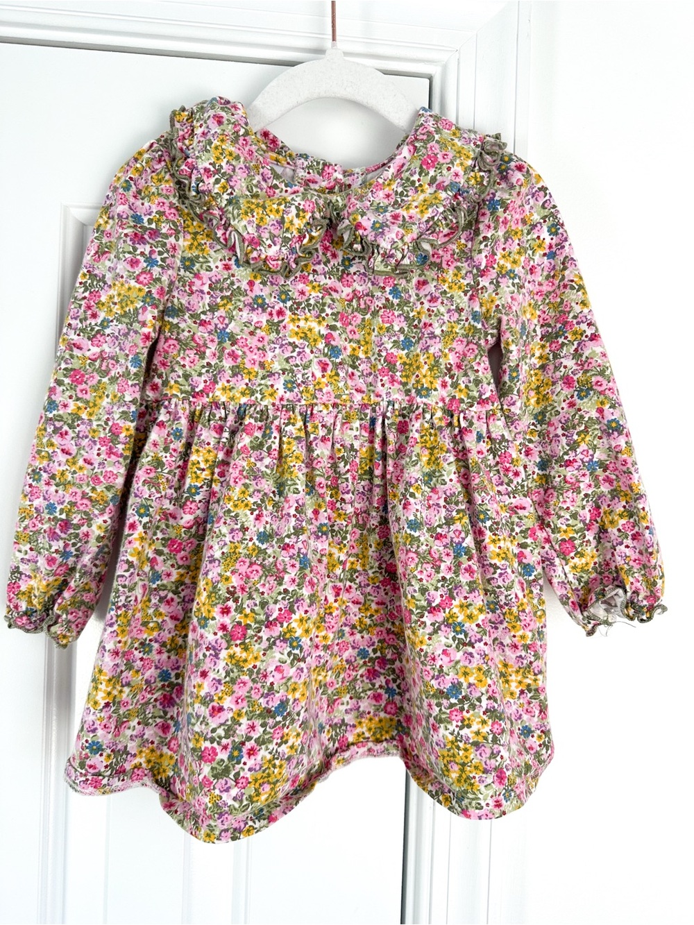 Iris & ivy floral long sleeve dress 24m EUC